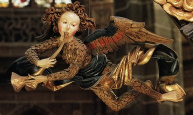 Posaunenengel, aus: Veit Stoß in Nürnberg, hrsg. von Germanisches Nationalmuseum, München: Deutscher Kunstverlag 1983 Posaunenengel, aus: Veit Stoß in Nürnberg, hrsg. von Germanisches Nationalmuseum, München: Deutscher Kunstverlag 1983